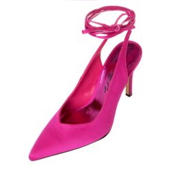 Sante pumps,laces on the side.heels 10cm.sole leather. color fuschia.