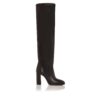 Black boots over the knee with zipper