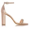 Sante Rose Gold Block Heels Sandals | Made In Greece