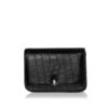Croco Black Clutch