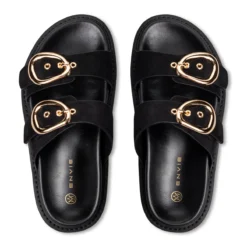 Envie Flatform Black Sandals