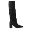 Slouchy Black Suede Boots