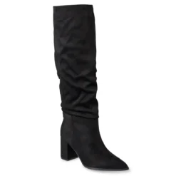 Alternative view of Slouchy Black Suede Boots